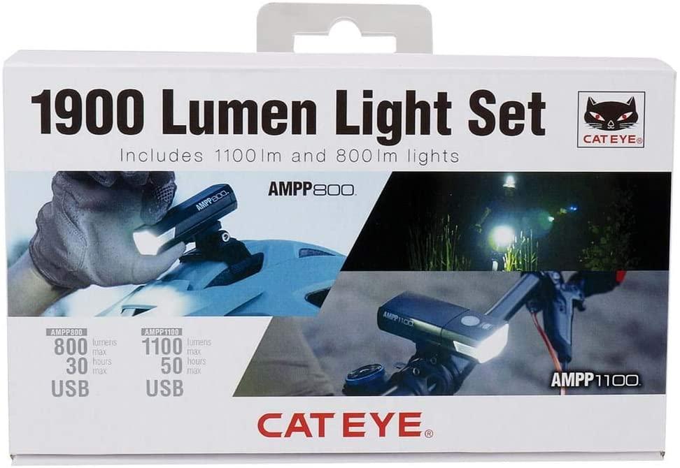 CATEYE - AMPP1100 and AMPP800 with Helmet Mount, 1900 Lumen Light Set