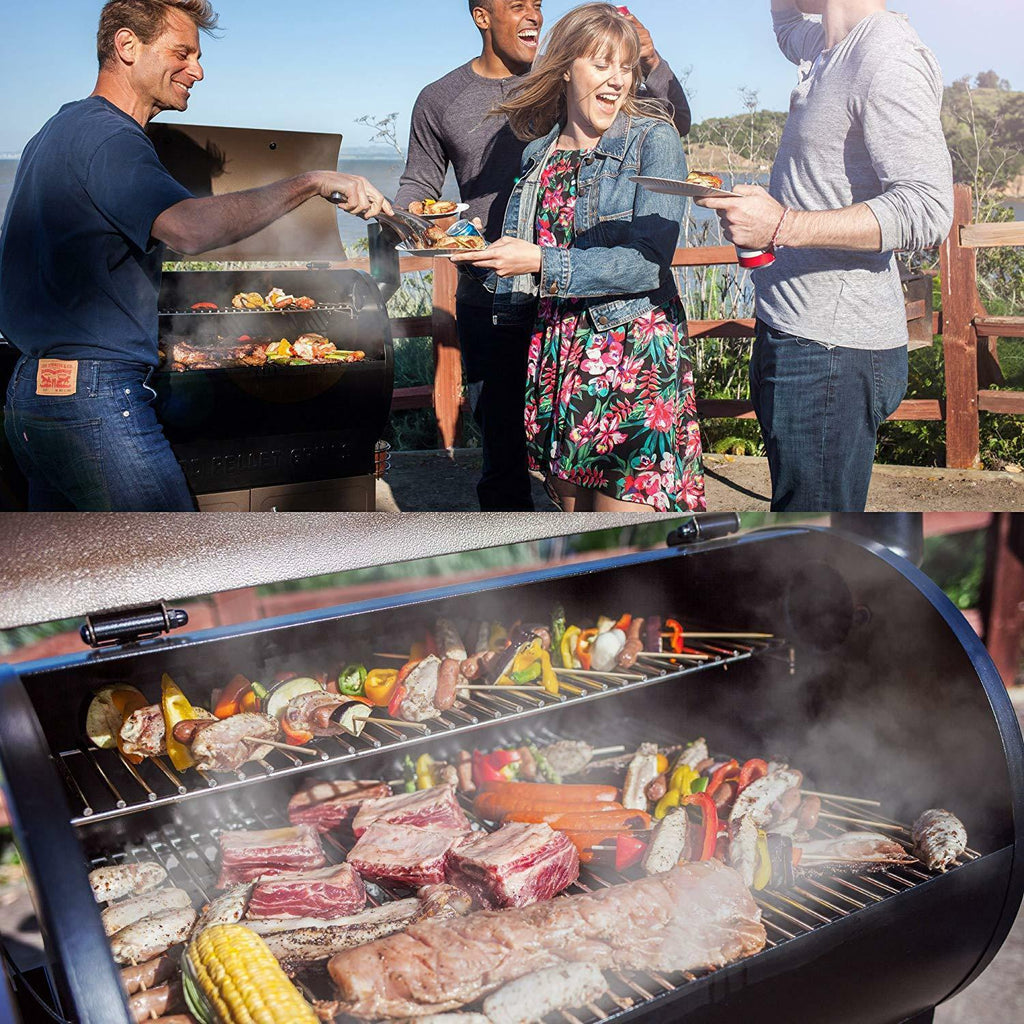 ZPG-7002B 2021 Upgrade Pellet Grill& Smoker 8 in 1 BBQ Grill+Cover