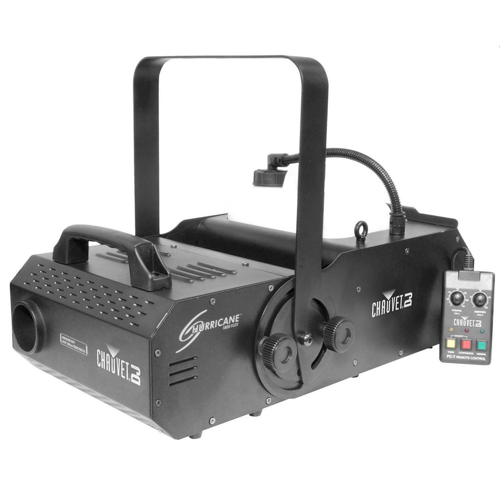 Chauvet H1800FLEX Hurricane Fog/Smoke Pro Machine + Fog Juice Fluid (2 Gallons)