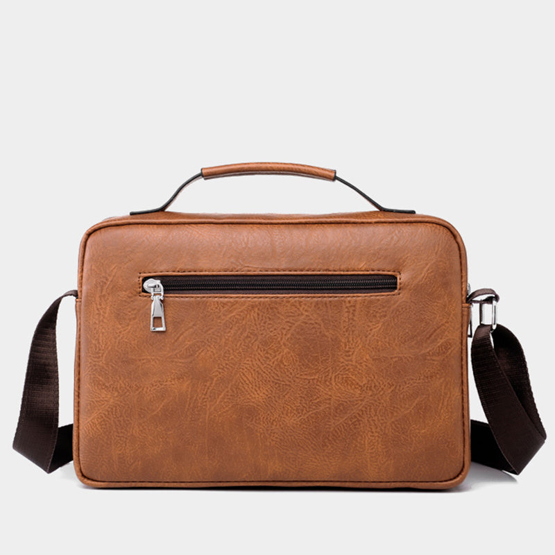 【WEIXIER】 Men's PU Material Crossbody Bag Men's Business Crossbody Bag Portable Shoulder Bag Casual Bag Men's Bag Gift For Father /Anniversary