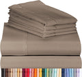 LuxClub 6 PC King Size Sheet Set Bamboo Sheets Deep Pockets 18" Eco Friendly Wrinkle Free Cooling Sheets Machine Washable Hotel Bedding Silky Soft - Tree Bark King