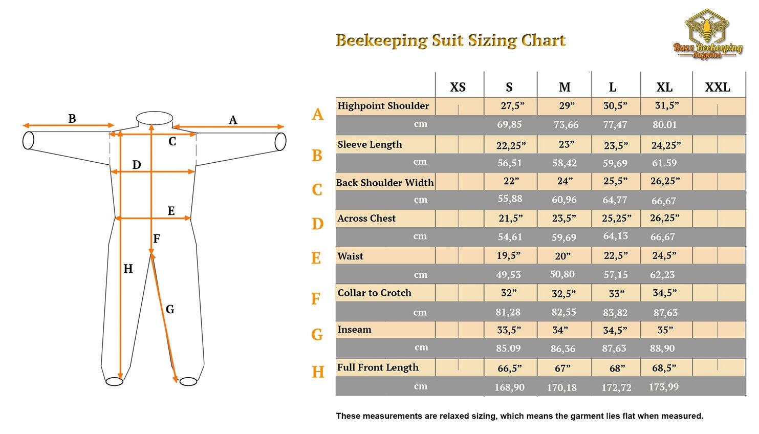 Ventilated Beekeeping Suit and Bee Family Stickers - YKK Metal Zippers - Men & Women - Total Protection - Self-Supporting Round Veil for Beekeepers - Easily Take On & Off - 8 Pockets (X-Large)