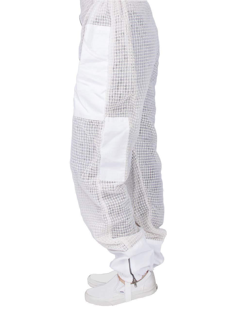 Ventilated Beekeeping Suit and Bee Family Stickers - YKK Metal Zippers - Men & Women - Total Protection - Self-Supporting Round Veil for Beekeepers - Easily Take On & Off - 8 Pockets (X-Large)