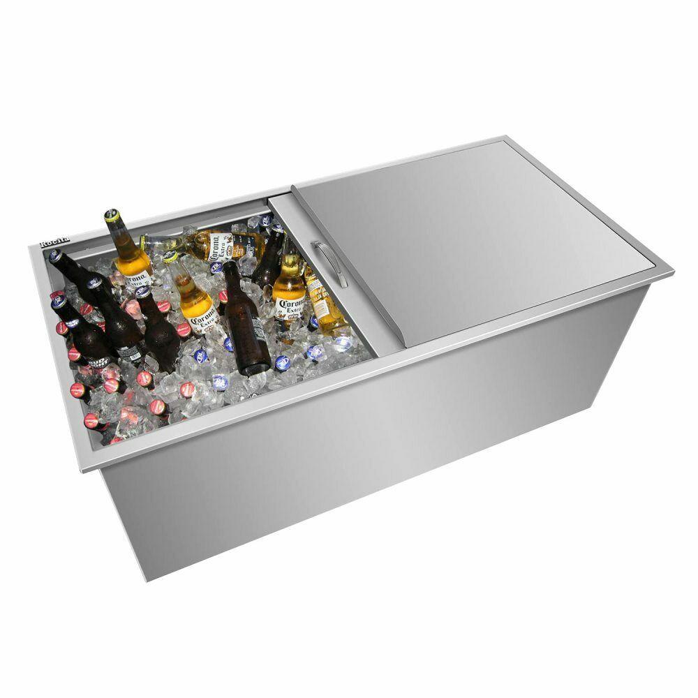 Drop In Ice Chest 304  Steel Drop In Cooler w/Drain Pipe&Drain Plug