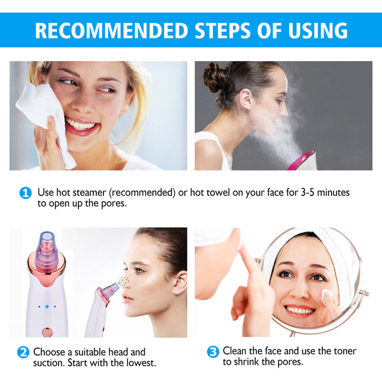 Multi-Functional Blackhead Remover Vacuum Tool For Pore Cleansing And Acne Treatment