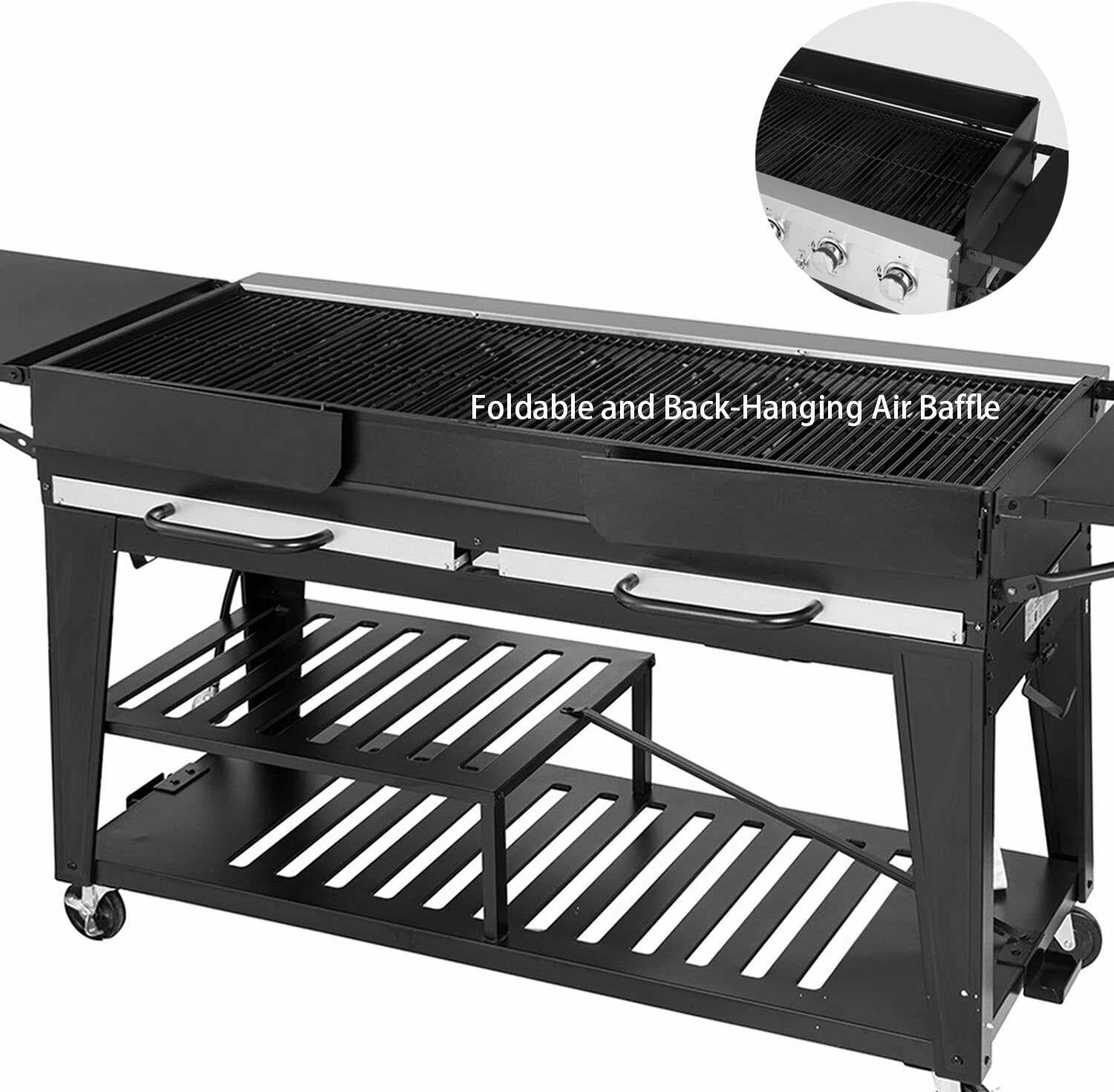 8-Burner LarEvent Propane Gas Grill Griddle Outdoor BBQ GB8000