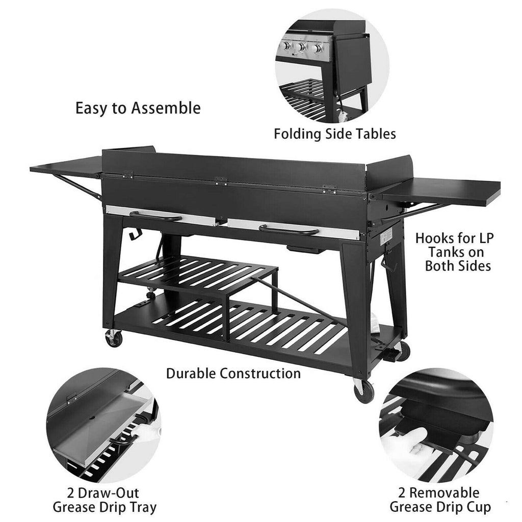8-Burner LarEvent Propane Gas Grill Griddle Outdoor BBQ GB8000