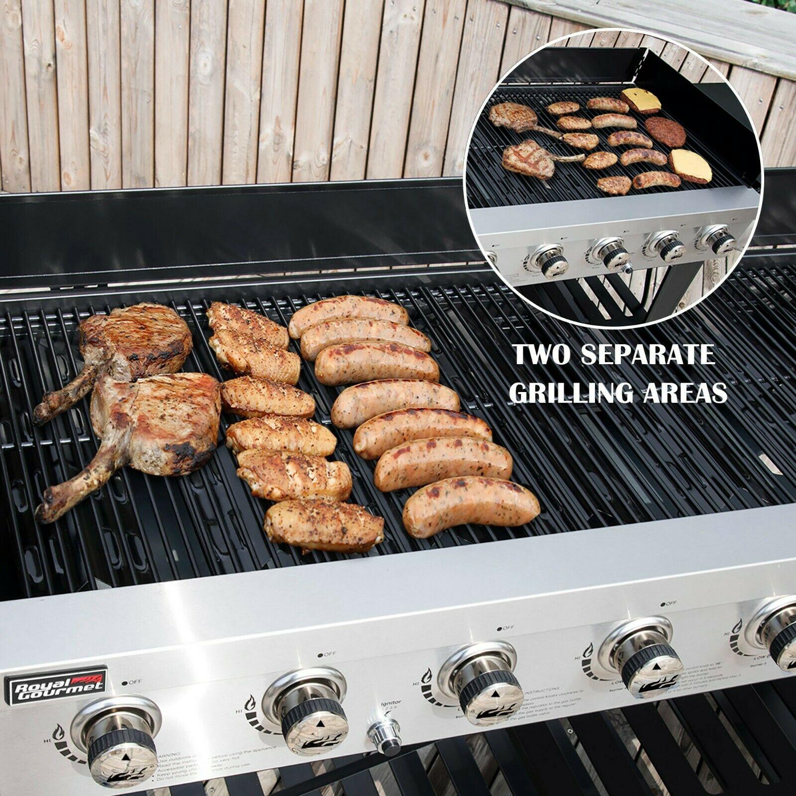 8-Burner LarEvent Propane Gas Grill Griddle Outdoor BBQ GB8000