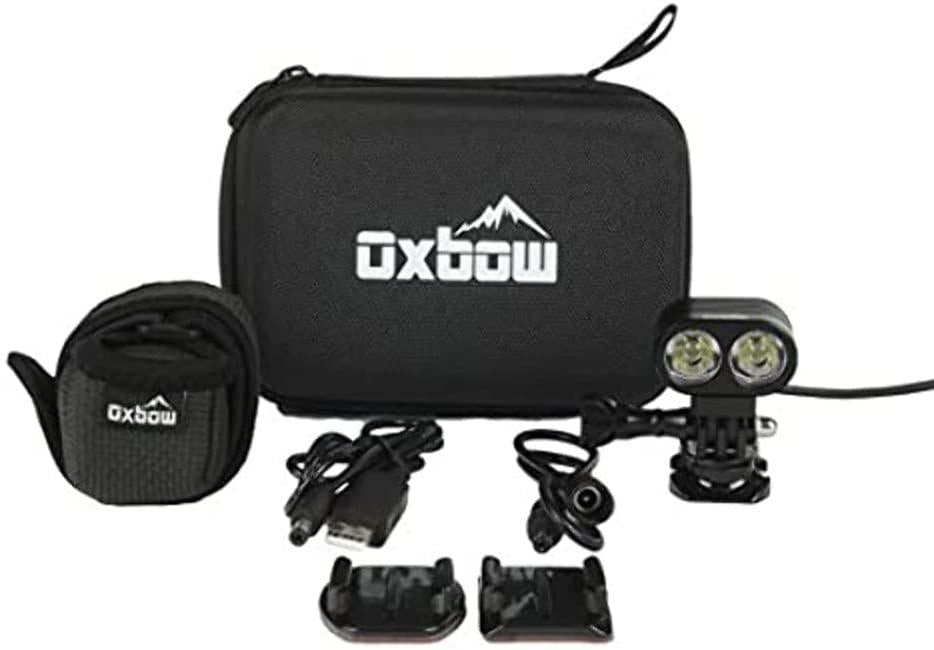 Oxbow Gear Voyager Dirt Bike Helmet Light Kit with Rechargeable Battery, Compatible with GoPro Mounts, 2100 Lumens, 3 Hours on High Beam