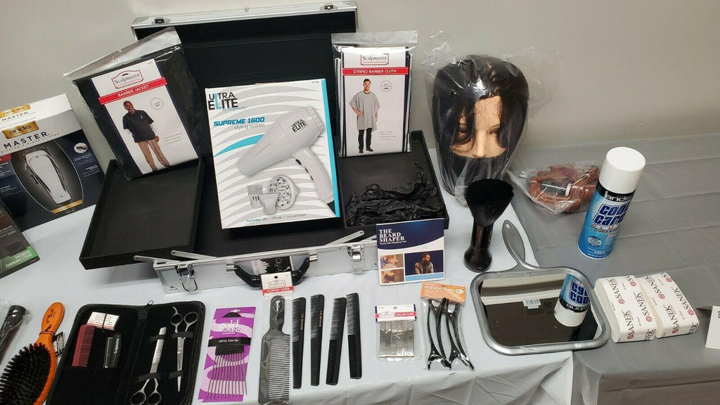 Premium Master Barber Student Kit with Aluminum Carrying Case