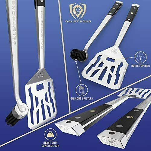 4-Piece Professional BBQ Pit Grill Set - Premium High-Carbon Sta