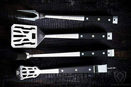 4-Piece Professional BBQ Pit Grill Set-Premium High-Carbon  Steel
