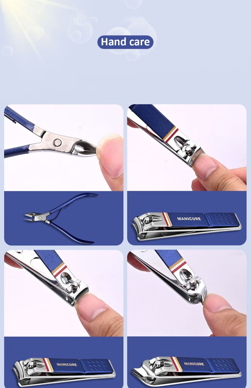Manicure Set,  Steel Toe Finger Nail Clipper Nail Files Nail Cutter, Personal Care Tools, For Men Women