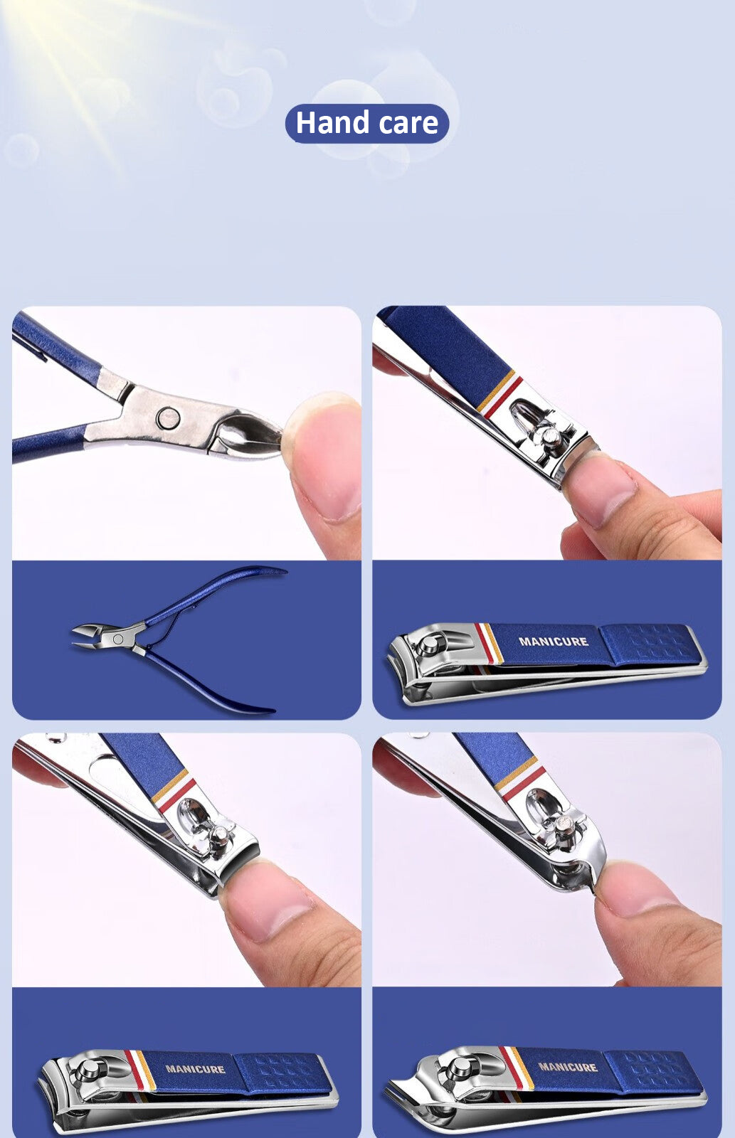 Manicure Set,  Steel Toe Finger Nail Clipper Nail Files Nail Cutter, Personal Care Tools, For Men Women