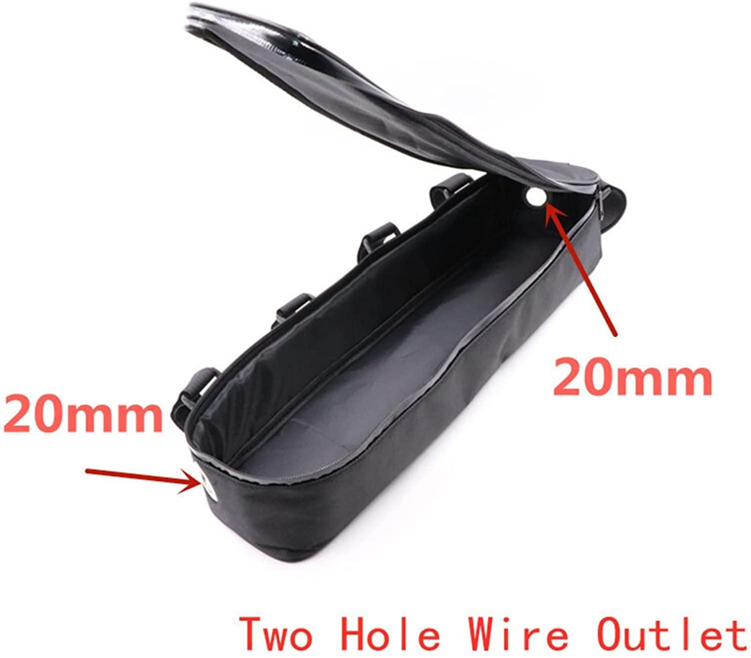 Bike Bag Cycling Bike Tube Frame Bag Bicycle Battery Controller Bag Black Battery Tool Storage Bag MTB Bike Hang Waterproof Oxford Cloth Bag, 44x10x8cm Bicycle Accessories ( Color : 44x10x8cm )