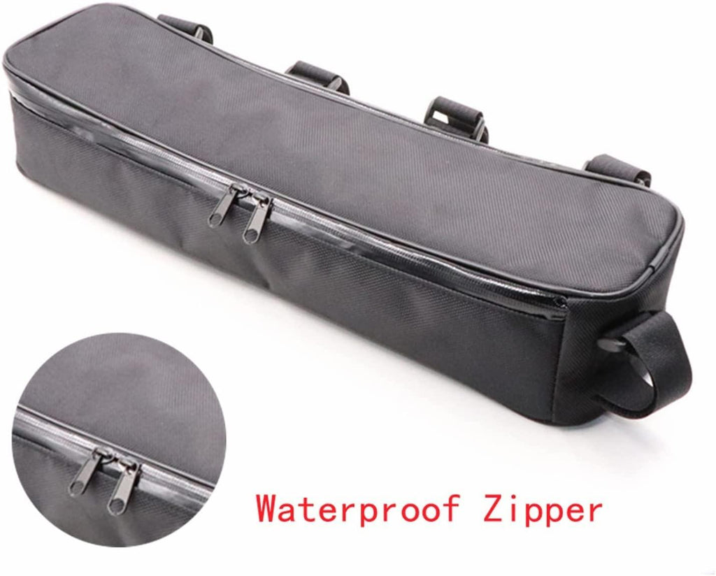 Bike Bag Cycling Bike Tube Frame Bag Bicycle Battery Controller Bag Black Battery Tool Storage Bag MTB Bike Hang Waterproof Oxford Cloth Bag, 44x10x8cm Bicycle Accessories ( Color : 44x10x8cm )