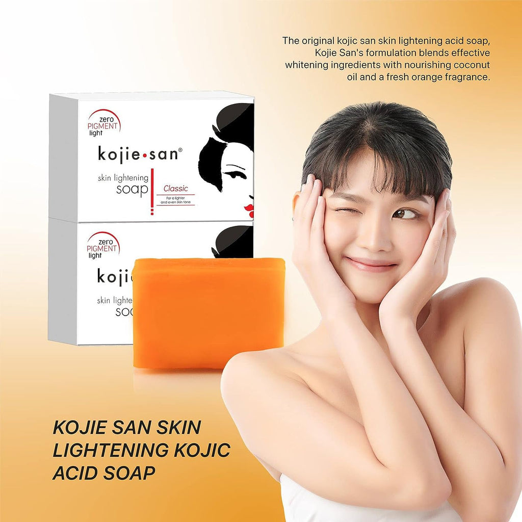 Kojie San 50 Skin Lightening Kojic Acid Soaps - 2 Bars per Package - 65g Each Bar - 100 Bars Total!
