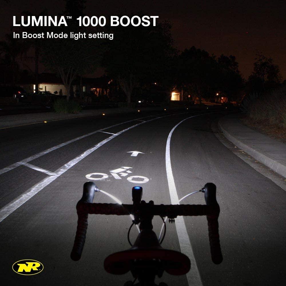 NiteRider Lumina 1000 Boost USB Rechargeable Bike Light Powerful Lumens Bicycle Headlight LED Front Light Easy to Install for Men Women Road Mountain Adventure Commuter Cycling Safety Flashlight