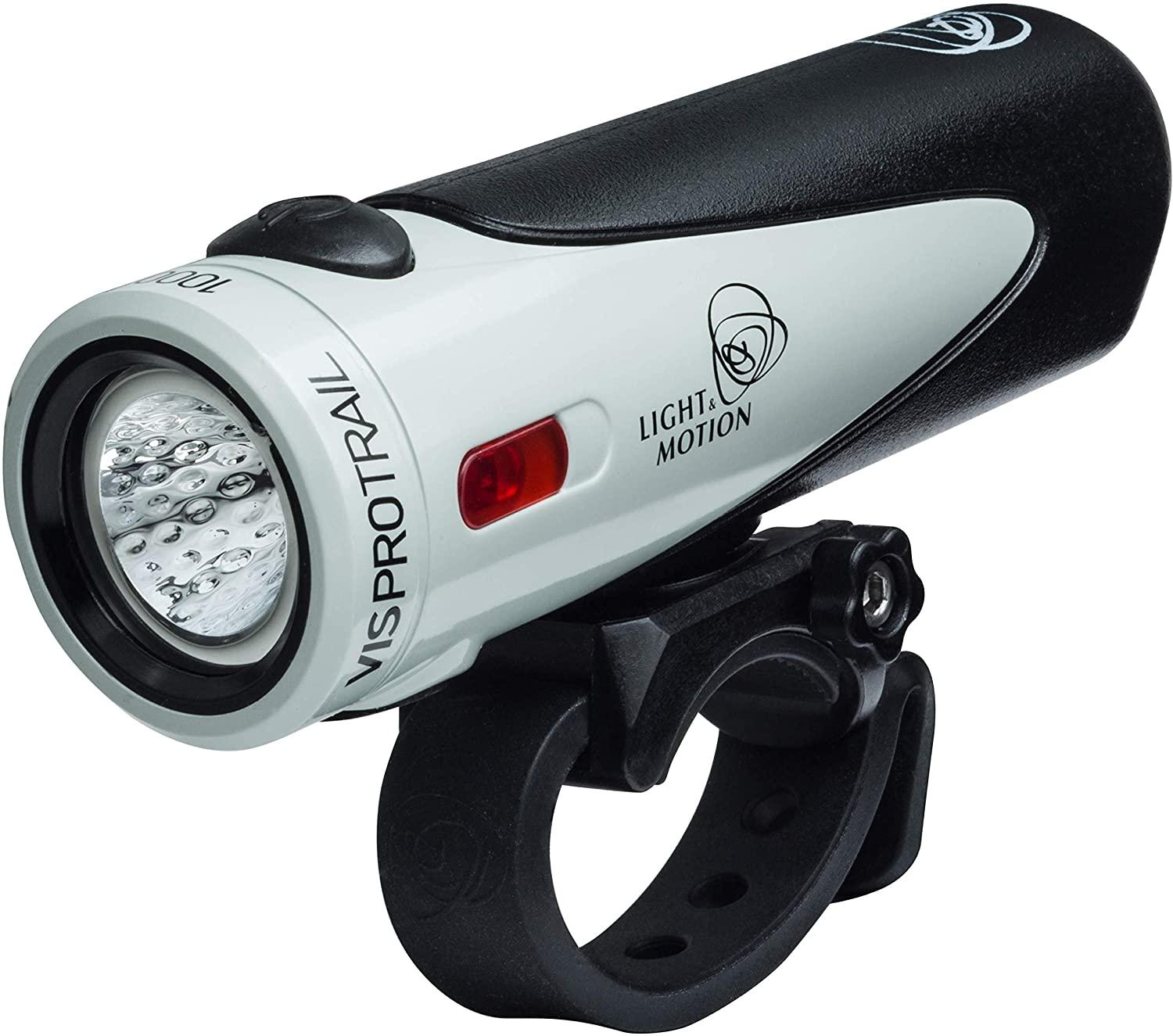 Light & Motion Vis Pro 1000 Trail, Reliability, high Power & Fast Charging Makes This a top Choice for Night Rides as Well as Daytime Safety. 3 Helmet/bar Mount Options Included.