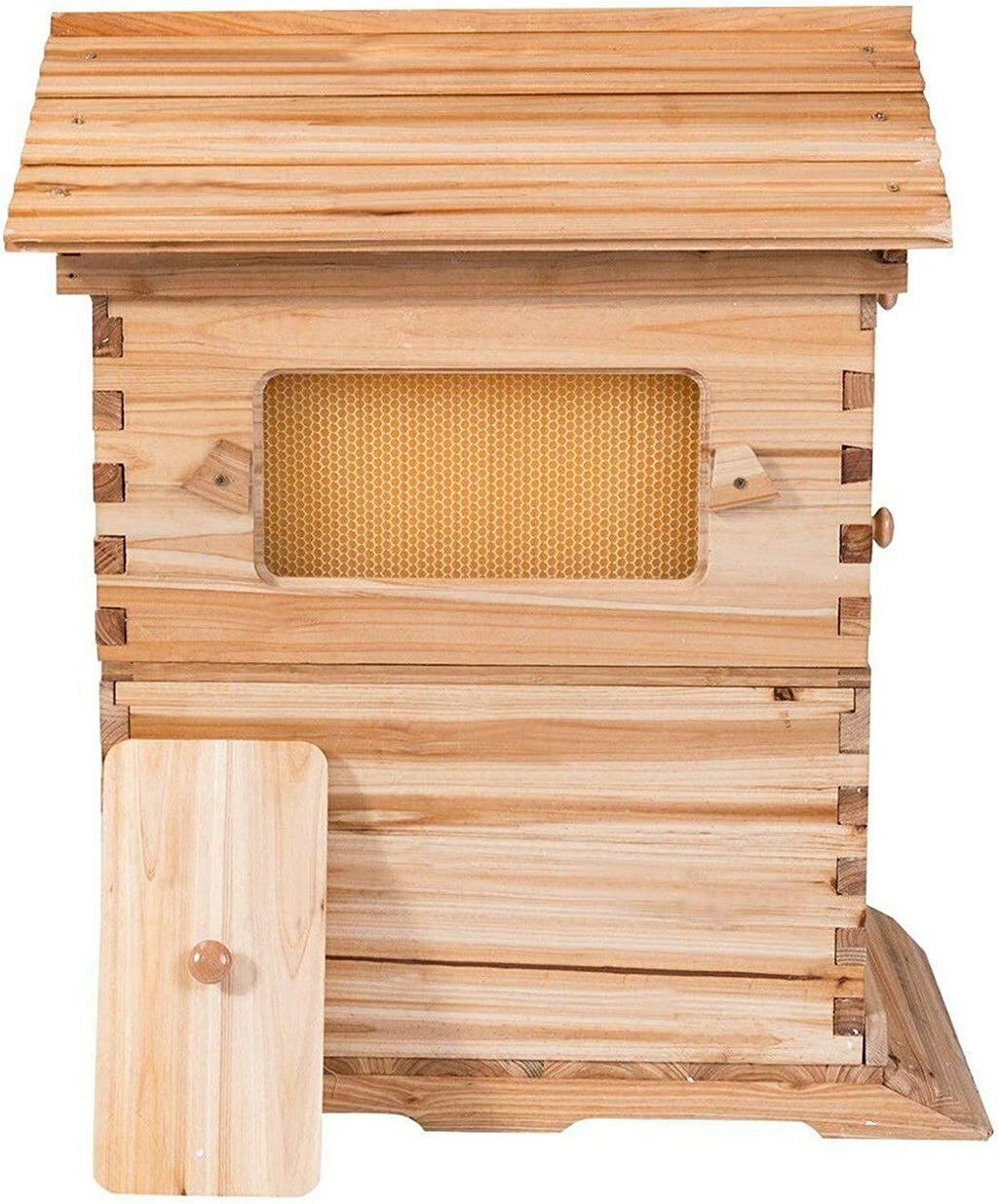 Auto Beehive Frame Comb - 7Pcs Automatic Wooden Beehive House, Auto Honey Hive Beehive Frames, Beekeeping Wooden House Beehive Boxes, Beehives and Supplies Starter Kit for Beekeepers