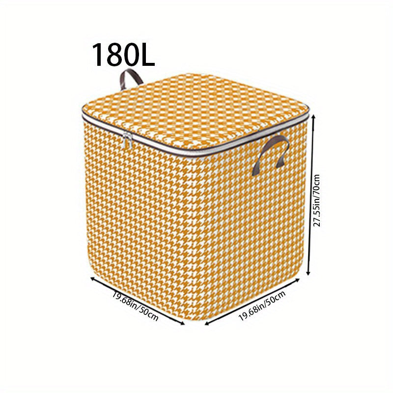 180-liter Houndstooth Bag Clothes LarCapacity Household Quilt Bag Moving Bag PacMoisture-proof Bag For PacClothes