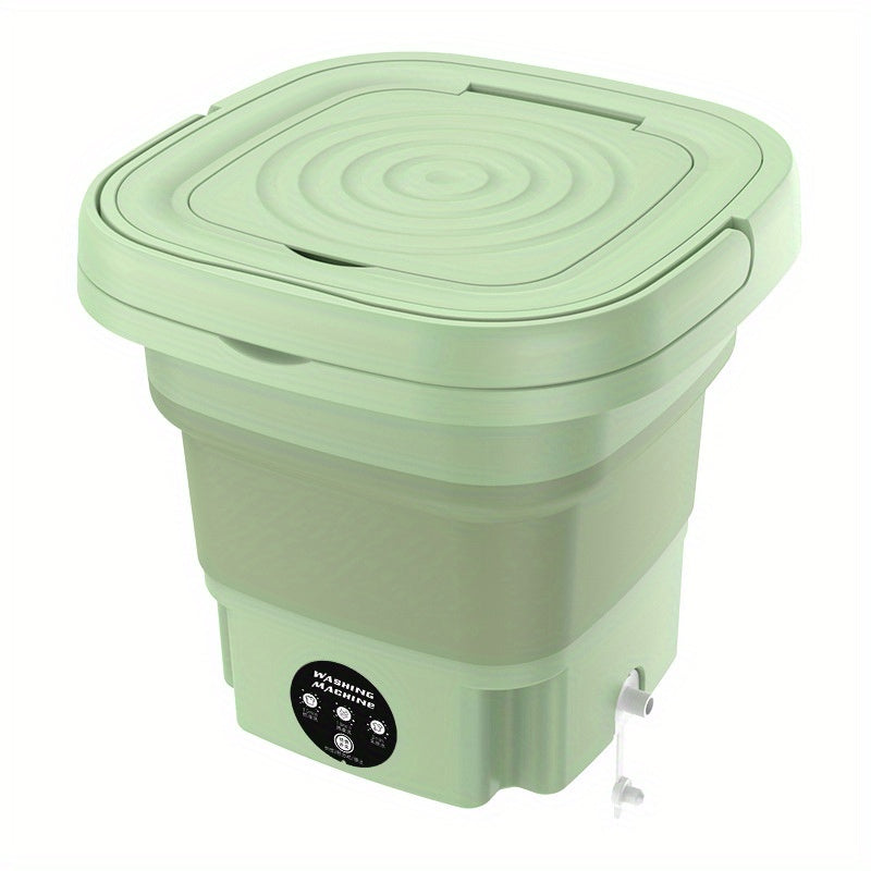 2.11gal Portable Folding Washing Machine With Collapsible Bucket, 3 Modes Effective Steri-lizing,  Suitable For Apartment, Laundry, Camping, RV, Travel, Underwear Bra Socks Washing Machine