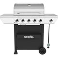 Propane Grill 5-Burners 55000 BTU Heat Thermometer Grease Pan  Steel