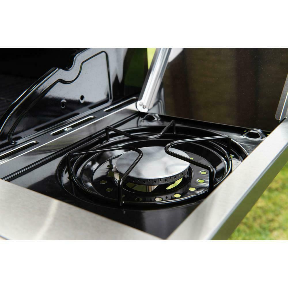 Propane Gas Grill  Steel Side Burner Heat Thermometer 5-Burner