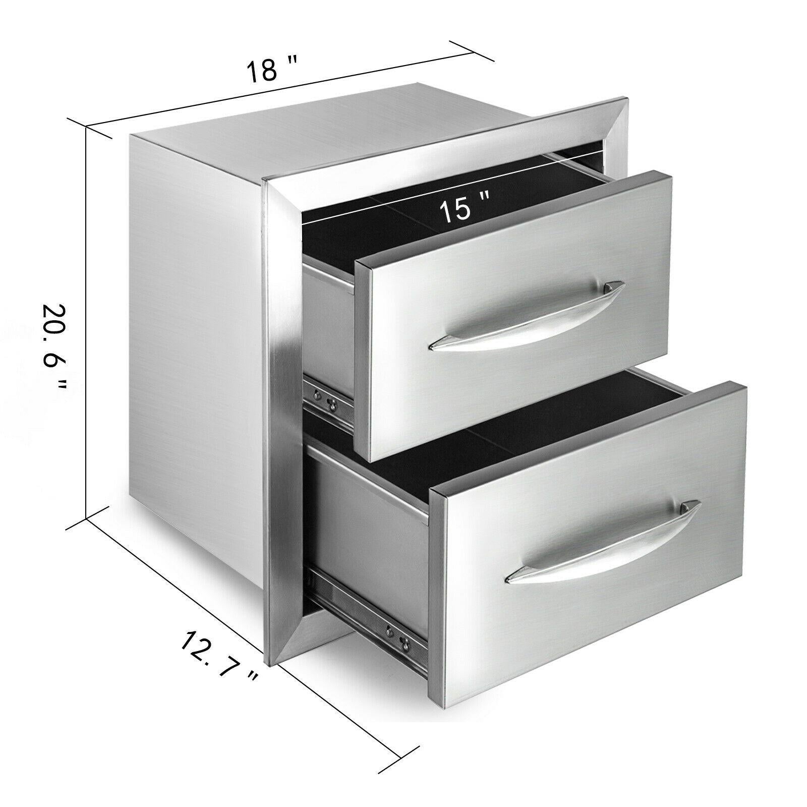 Outdoor Kitchen Drawer Door Access BBQ Drawer For Grill Flush Enclosed Drawer