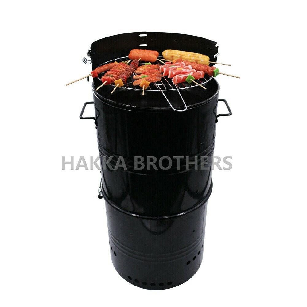 Hakka 20" Outdoor Vertical Charcoal BBQ Grill Smoker Roaster Steel Barbecue