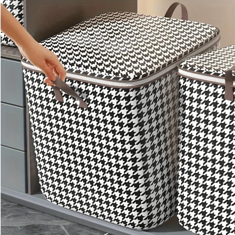 180-liter Houndstooth Bag Clothes LarCapacity Household Quilt Bag Moving Bag PacMoisture-proof Bag For PacClothes