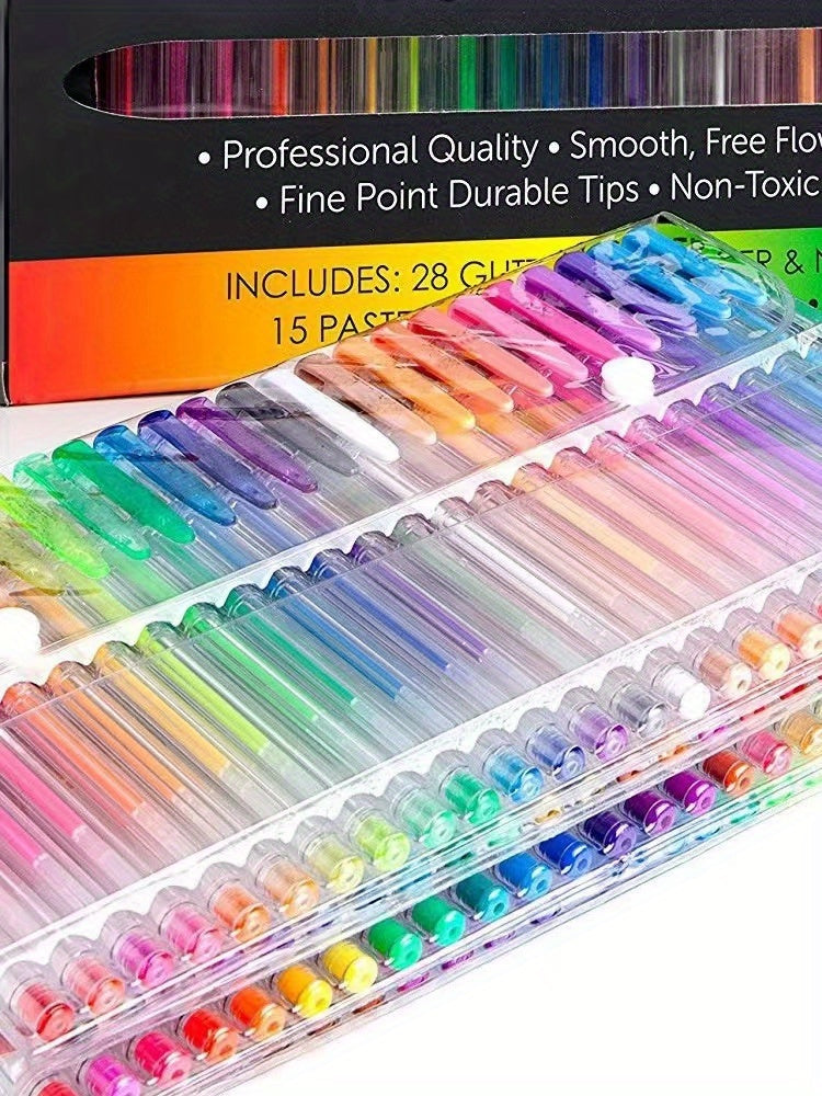 8/24/36/48/60/100pcsGelmushta Gel Pens Unique Colors (No Duplicates) Set For Adult Coloring Books Drawing With Case