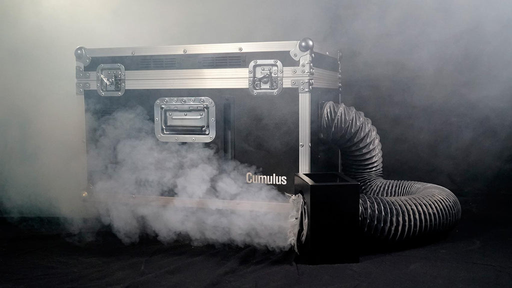 Chauvet DJ CUMULUS Commercial Fog Machine Fogger+Case+(3) White Wireless Lights