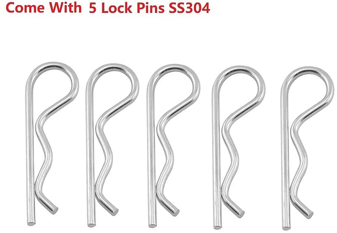 GRILLJOB 5PC Cast  Steel 304 BBQ Grill Burners & 5 Lock Pins Upgraded B