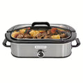 4 Quart Best Slow Cooker with Removable Pot for Large Families Party, Manual Warm Setting, multiple color options, red, black, white