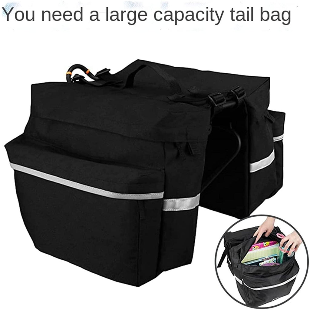 DALIZHAI777 Bike Bag Bicycle Rear Bag 20L Bicycle Rear Seat Luggage Bag with Portable Handle Large Capacity Waterproof Bicycle Trunk Bag Outdoor Travel Bike Accessories Bicycle Accessories