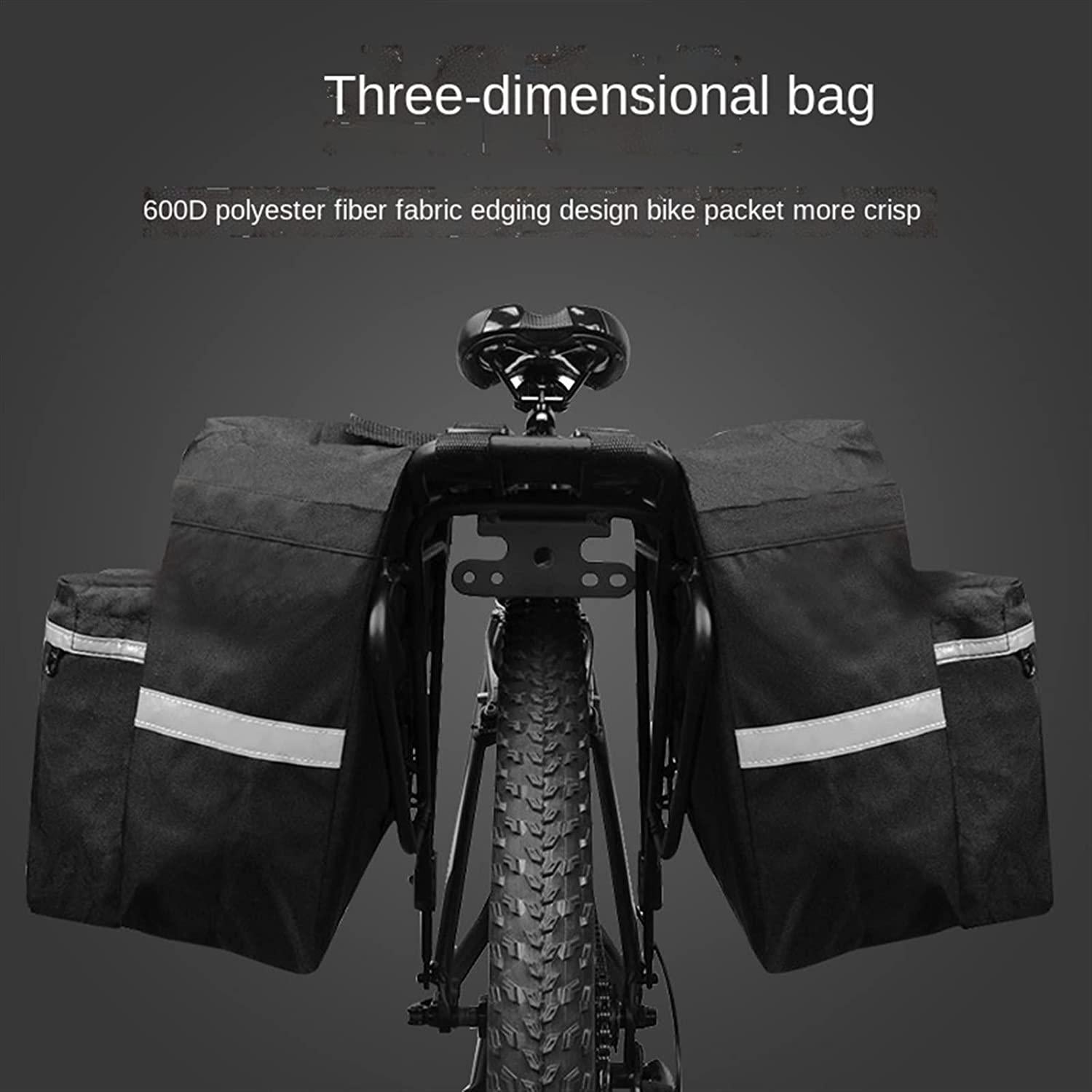 DALIZHAI777 Bike Bag Bicycle Rear Bag 20L Bicycle Rear Seat Luggage Bag with Portable Handle Large Capacity Waterproof Bicycle Trunk Bag Outdoor Travel Bike Accessories Bicycle Accessories