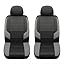 GIANT PANDA Front Car Seat Cover for Ford F150, Piping Leather Bucket Seat Covers Custom Fit Ford F250 F350 (Red+Black) 2-Pack, Faux Leather + Stretch Fabric