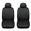 GIANT PANDA Front Car Seat Cover for Ford F150, Piping Leather Bucket Seat Covers Custom Fit Ford F250 F350 (Red+Black) 2-Pack, Faux Leather + Stretch Fabric