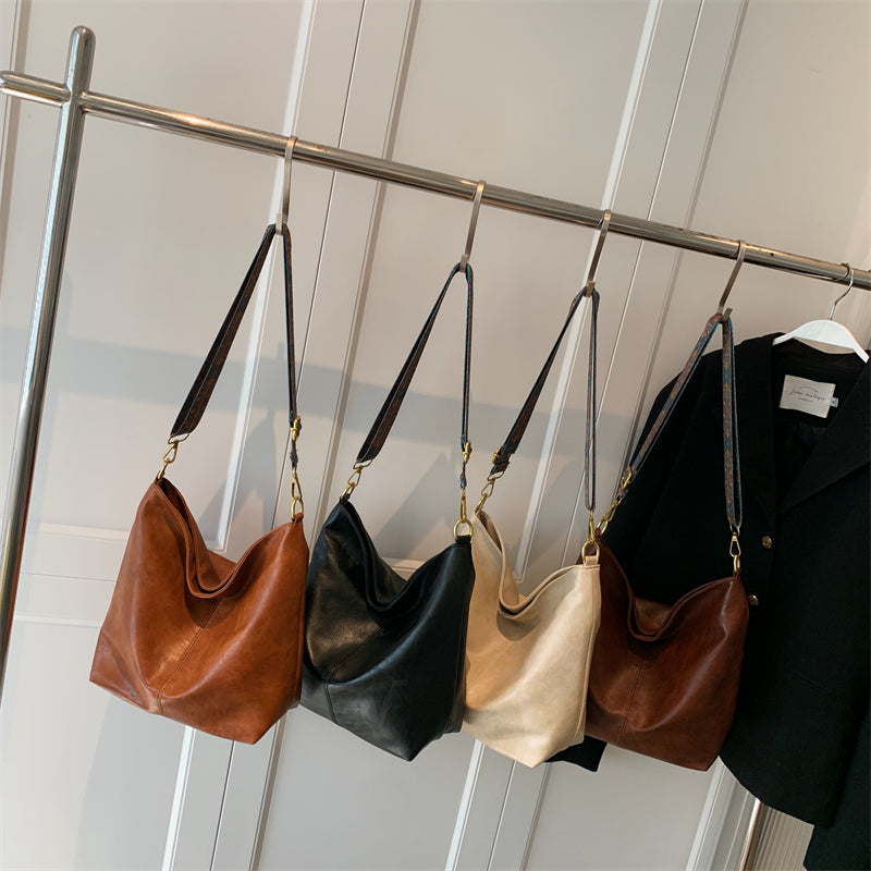 Geometric Strap Hobo Bag, LarCapacity Crossbody Bag, Women's Retro Style Shoulder Bag