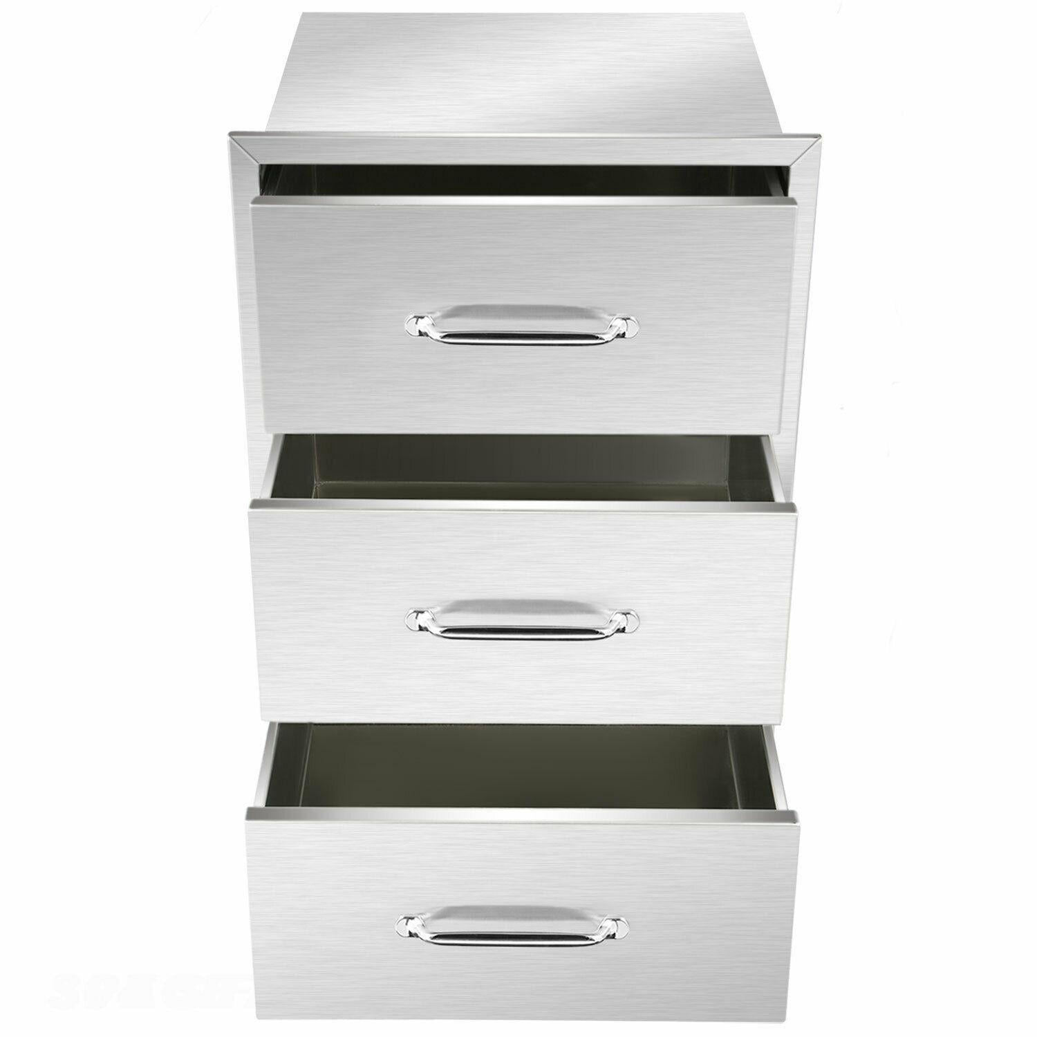 Outdoor Kitchen Drawers 19.5x26.5x18 Inch BBQ  Steel 3/Tripe ,New
