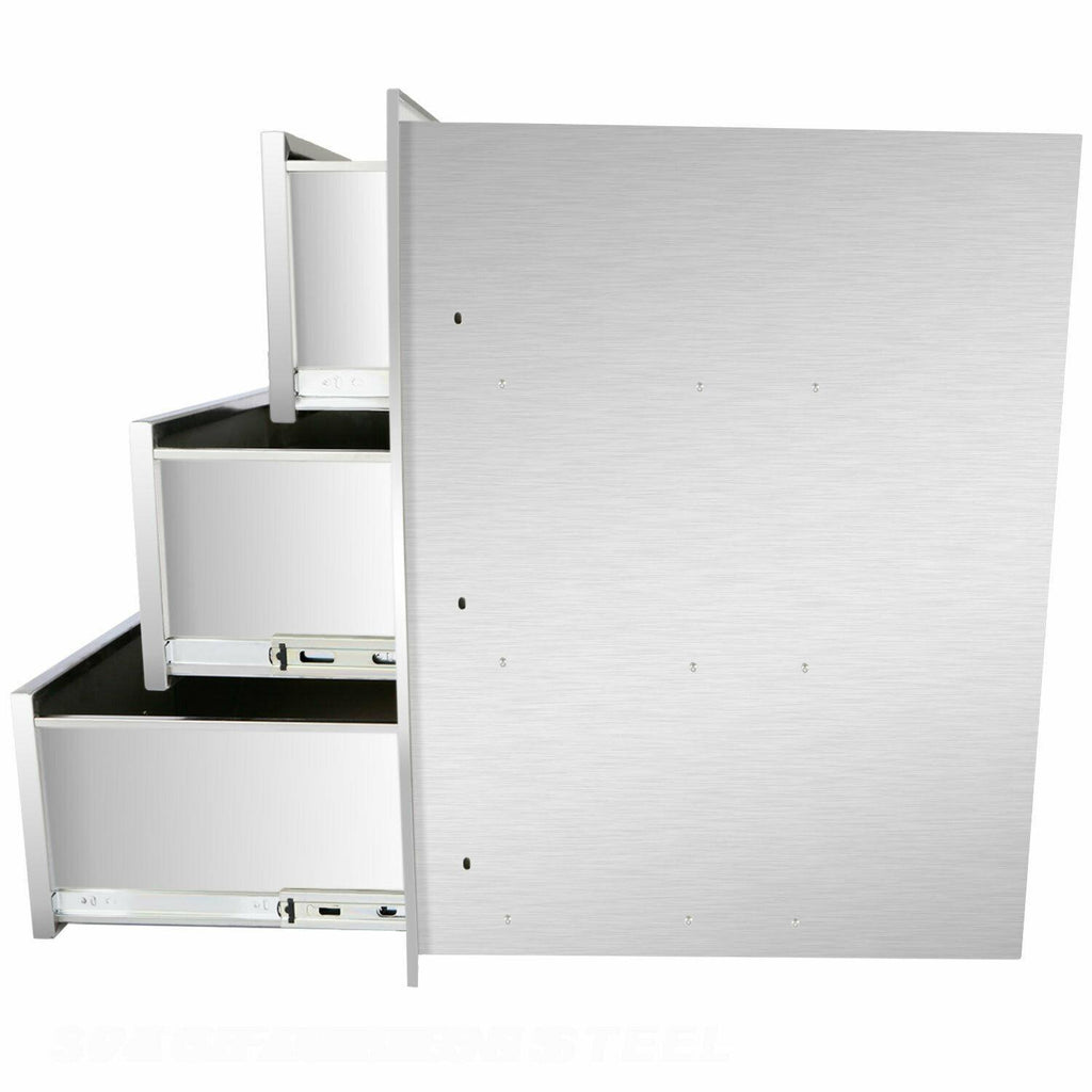 Outdoor Kitchen Drawers 19.5x26.5x18 Inch BBQ  Steel 3/Tripe ,New