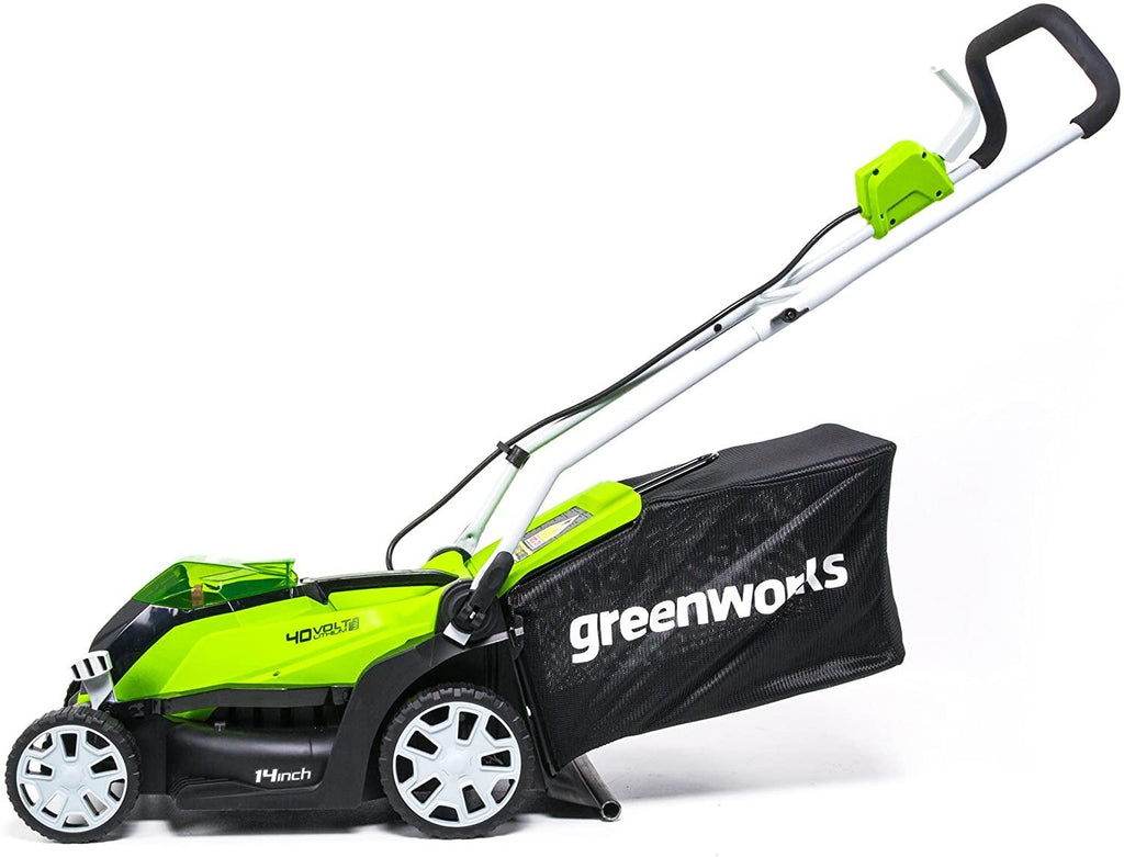 Greenworks 40V 14 Inch Cordless Lawn Mower, 4Ah Battery and Charger Included MO40B410