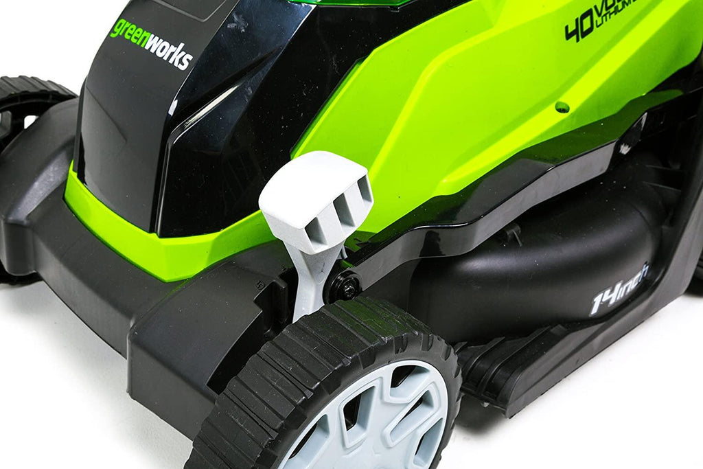 Greenworks 40V 14 Inch Cordless Lawn Mower, 4Ah Battery and Charger Included MO40B410