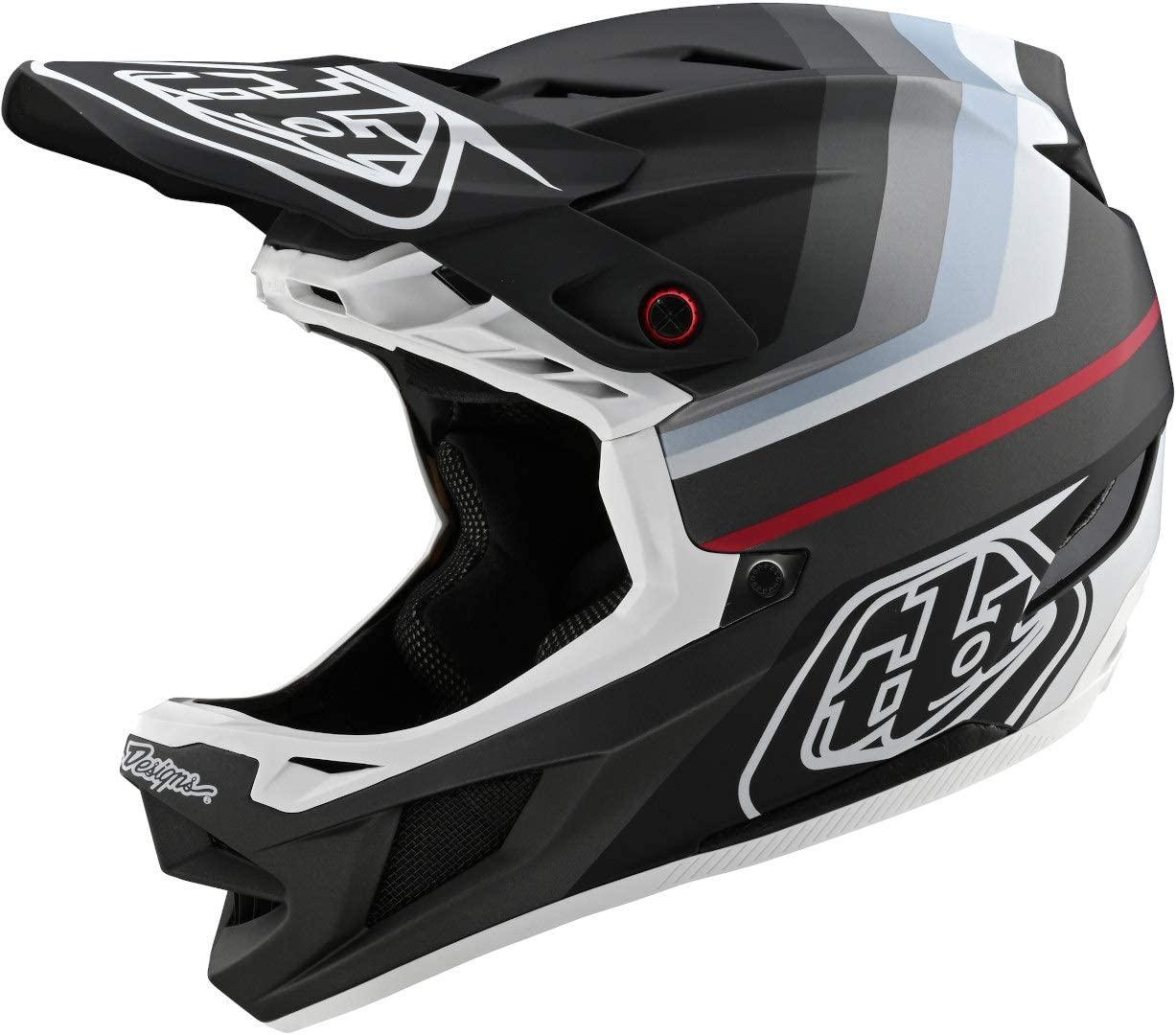 Troy Lee Designs Adult | BMX | Downhill | Mountain Bike | Full Face D4 Composite MIPS Mirage Helmet (Small, Black/Silver)