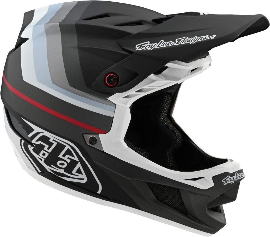 Troy Lee Designs Adult | BMX | Downhill | Mountain Bike | Full Face D4 Composite MIPS Mirage Helmet (Small, Black/Silver)