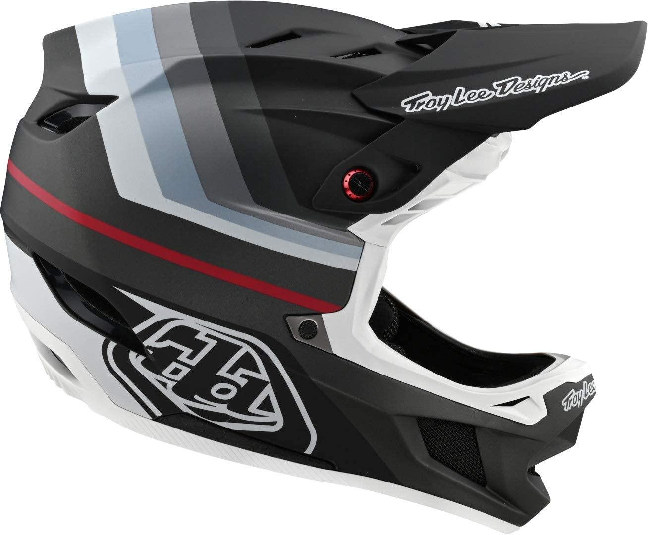 Troy Lee Designs Adult | BMX | Downhill | Mountain Bike | Full Face D4 Composite MIPS Mirage Helmet (Small, Black/Silver)