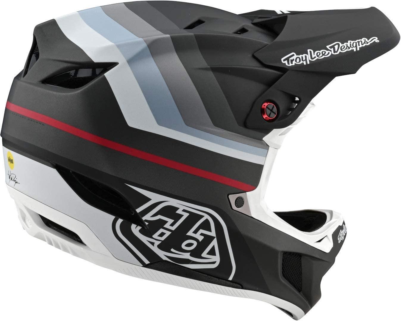 Troy Lee Designs Adult | BMX | Downhill | Mountain Bike | Full Face D4 Composite MIPS Mirage Helmet (Small, Black/Silver)