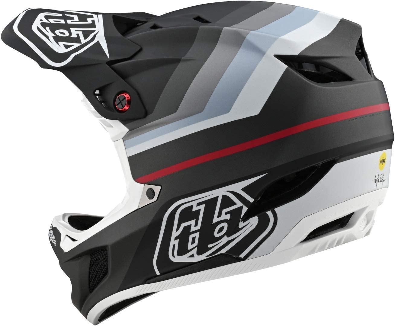 Troy Lee Designs Adult | BMX | Downhill | Mountain Bike | Full Face D4 Composite MIPS Mirage Helmet (Small, Black/Silver)
