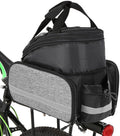 DALIZHAI777 Bike Bag Bicycle Rear Seat Bag Multifunction Expandable Waterproof MTB Bicycle Pannier Bag Bike Rack Bag with Rain Cover, Gray/Black Bicycle Accessories (Color : B)
